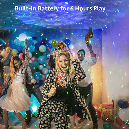 Galaxy Star Projector Night Light with 9 Lighting Modes, Remote Control, 4000mAh Battery (Up to 6 Hours), 300° Adjustable Design, and Dimmable Ambiance for Children's Bedrooms and Home Decor Parties